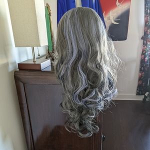 Gray blue wig
